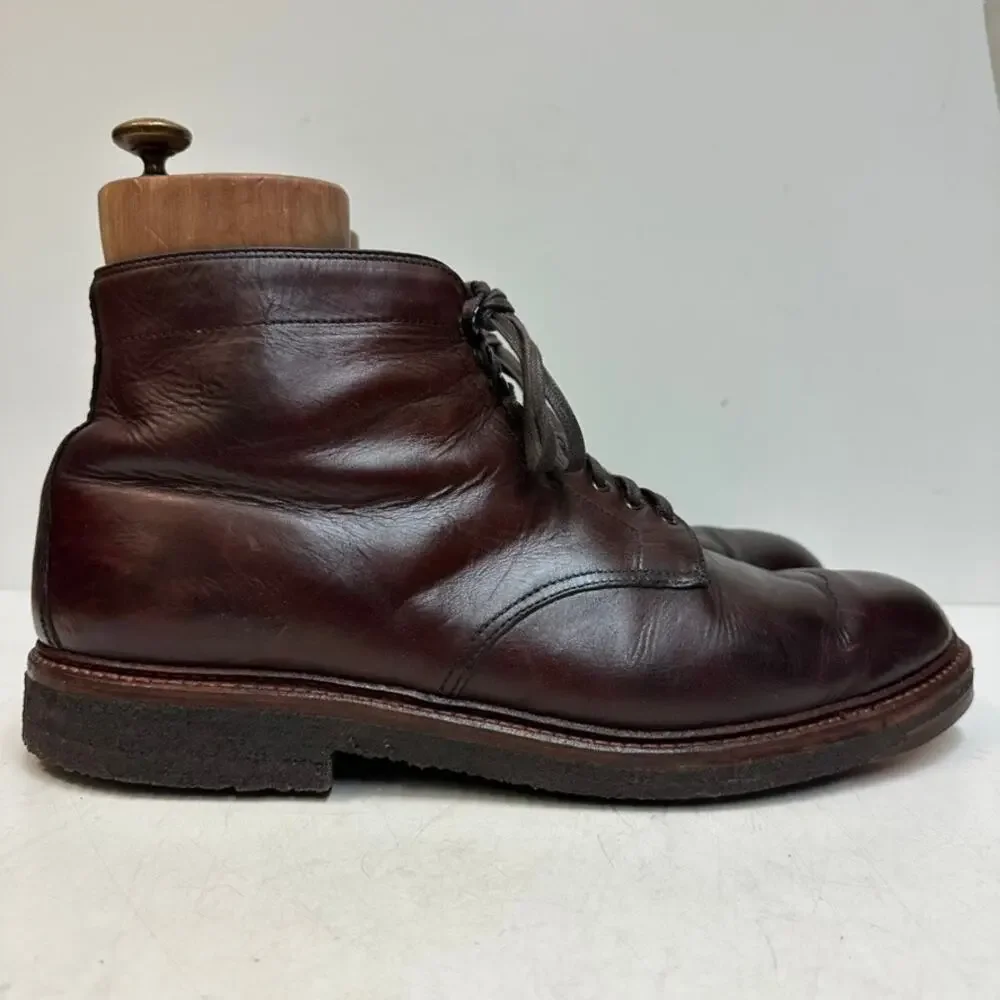 NEW HEELS Alden Restoration 86062H Plain Toe Boot Brown Chromexcel Made USA 13 D